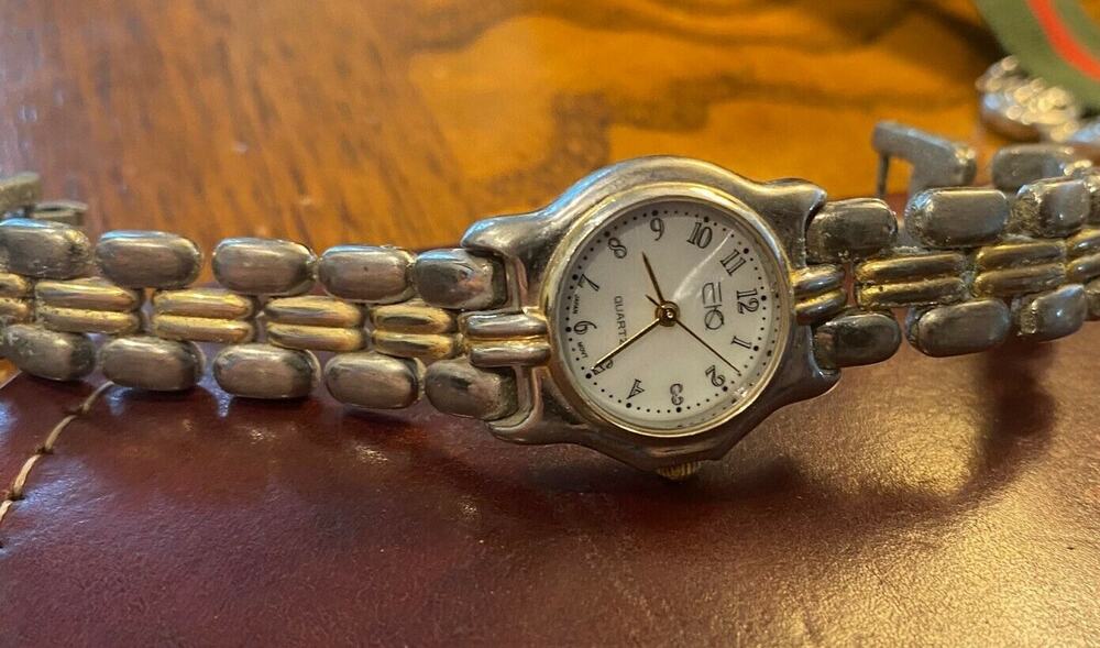 Women's 23mm Two Tone EKO Watch, Bracelet Band, MOP Face